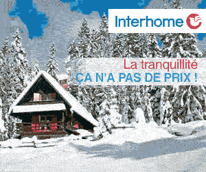Bannière Interhome pour location appartement de vacances