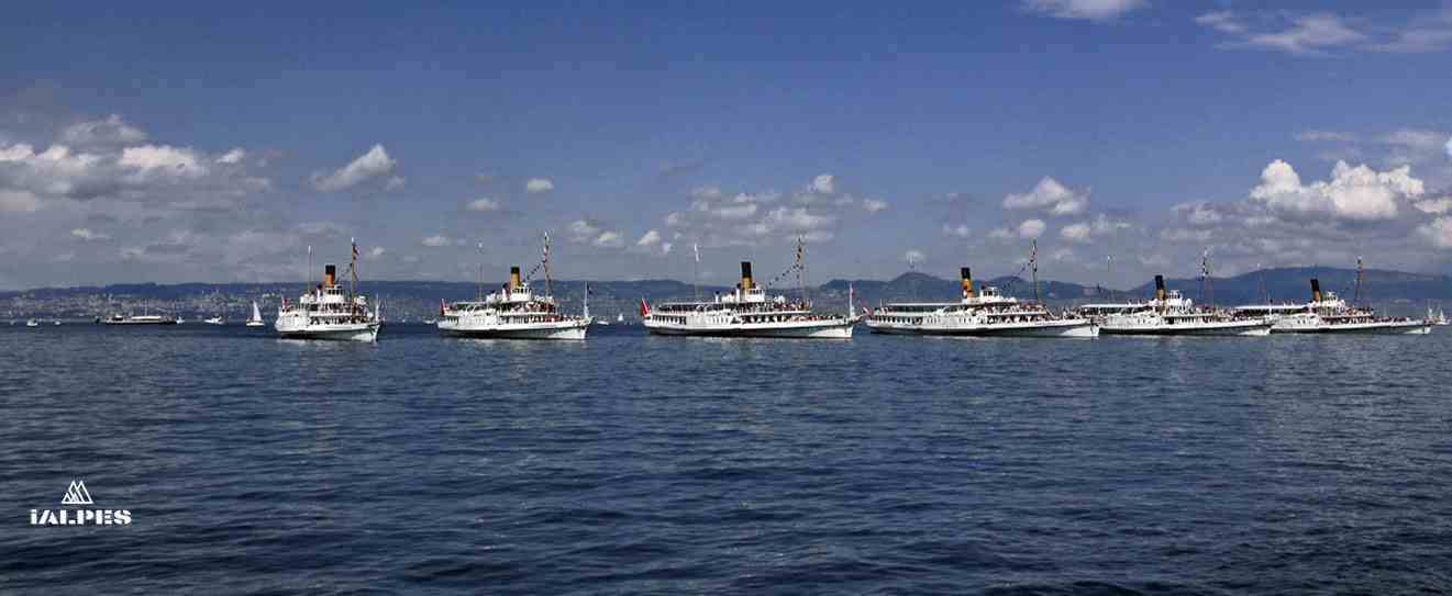 Parade navale sur le lac Léman
