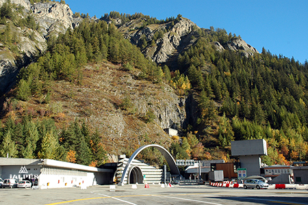 Tunnel du Mont-Blanc côté Italie