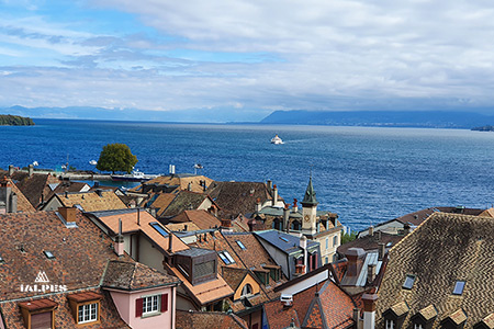 Vaud , Nyon panorama sur le lac Léman