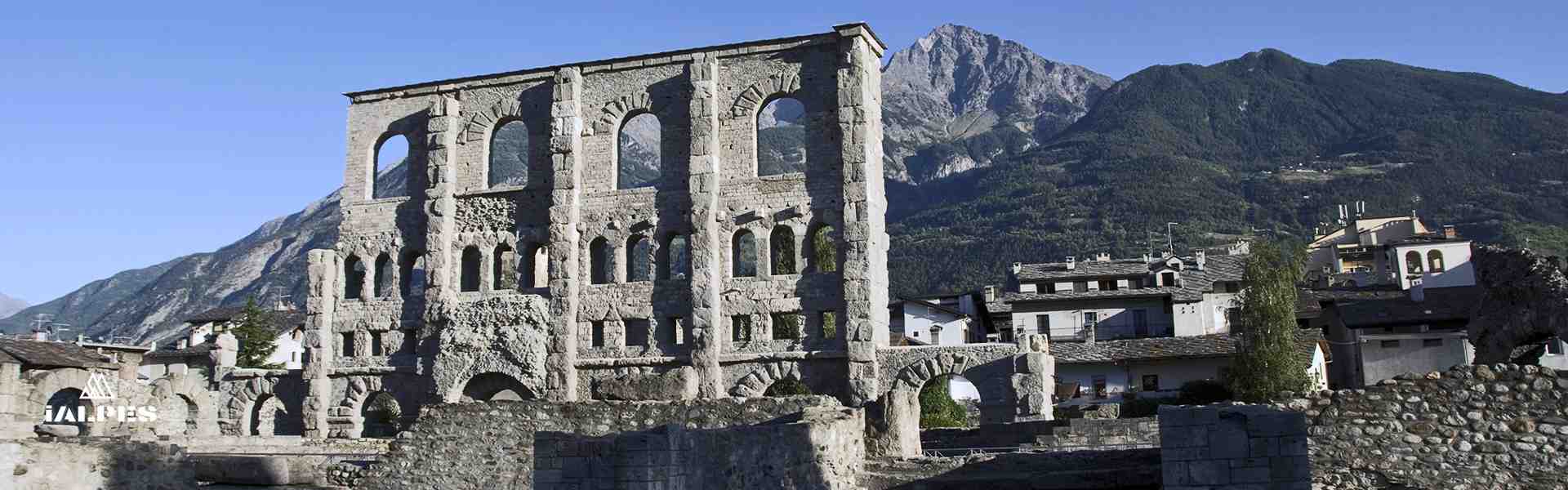 Théâtre romain à Aoste, Italie