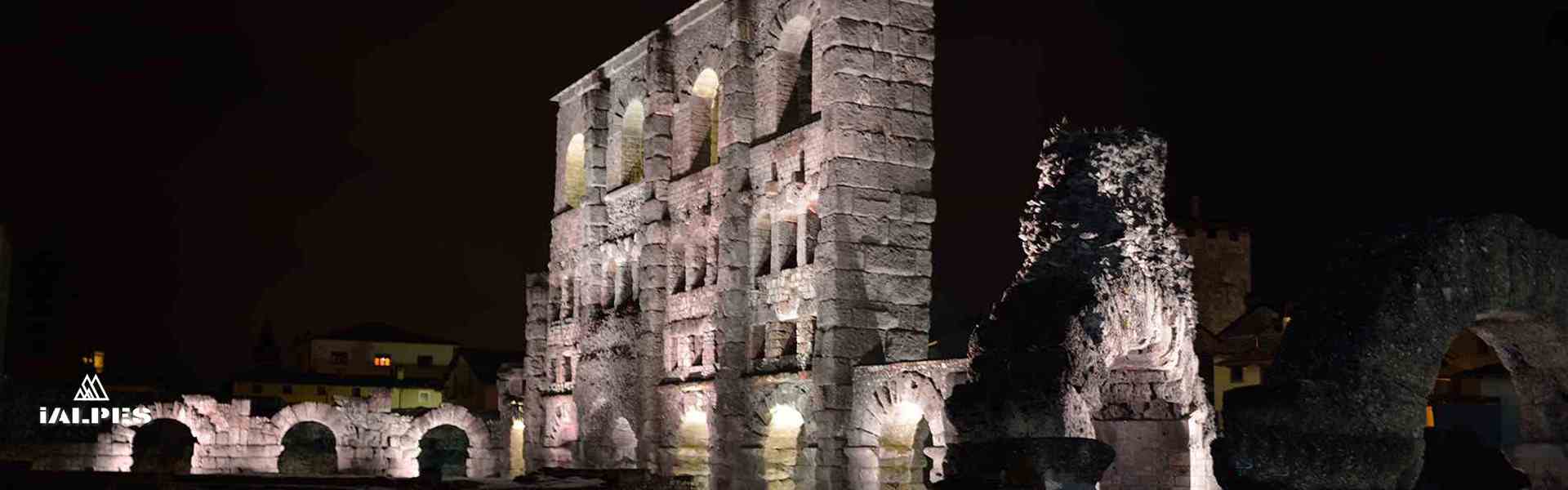 Théâtre antique romain d'Aoste, Italie 