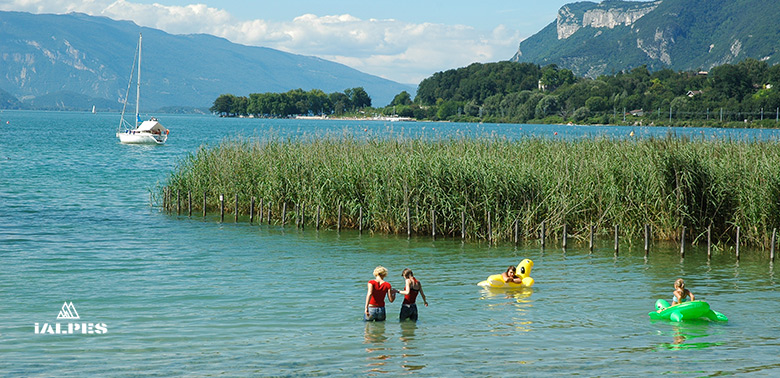 Aix-les-Bains, plage de la Roselière