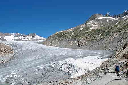 Glacier du Rhône en Valais, Suisse