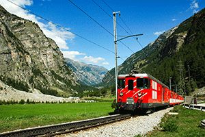 Train Galcier Express à Täsch, Suisse