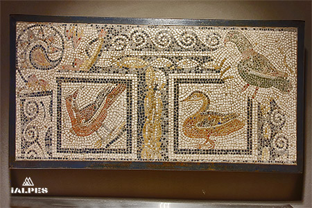 Mosaïque d'Urba-Boscéaz, oiseaux