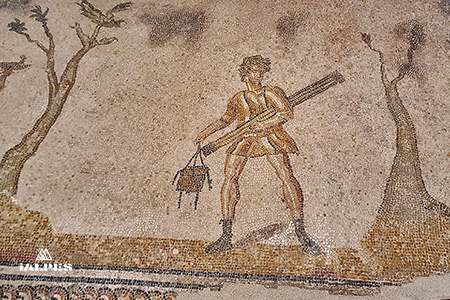 Mosaïque d'Urba-Boscéaz, oiseaux