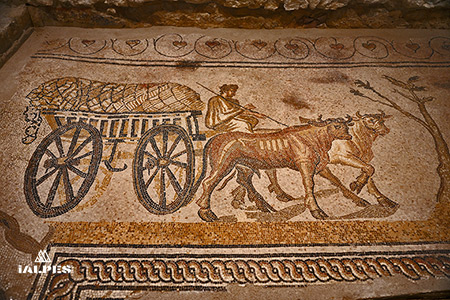 Le cortège rustique, Mosaïques romaines de Boscéaz, Orbe